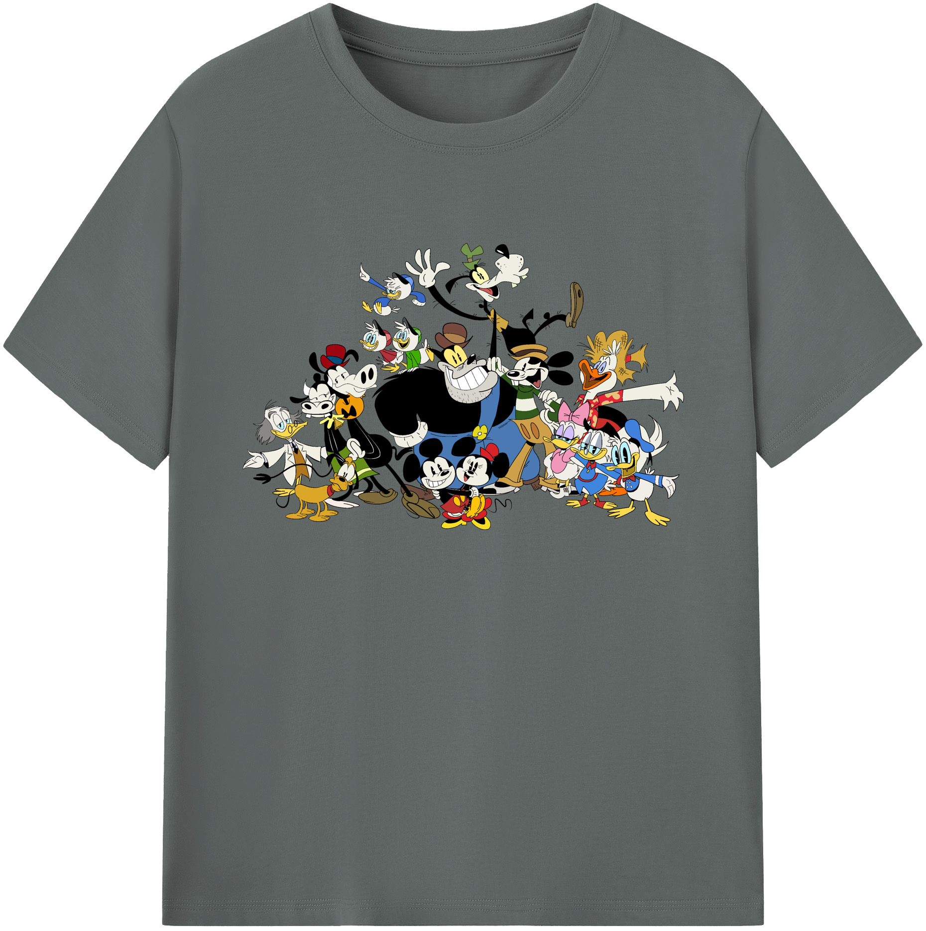 ミッキーマウス Mickey Mouse 綿100％ メンズ半袖Tシャツ｜肌触りやわらか＆通気性